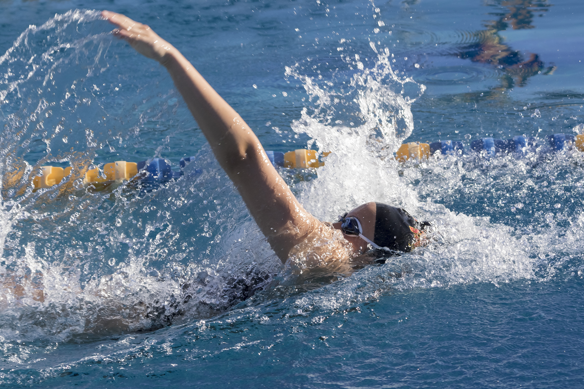 Troubies win third straight swimming dual
