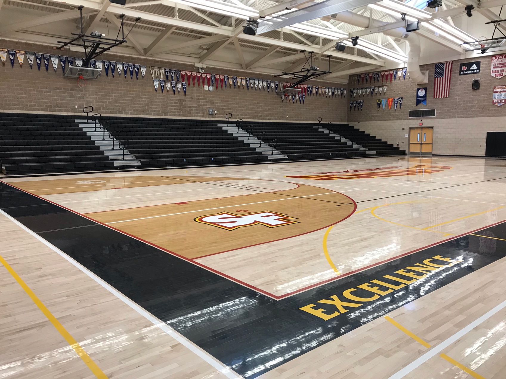 New Bleachers Installed in St. Francis Gymnasium