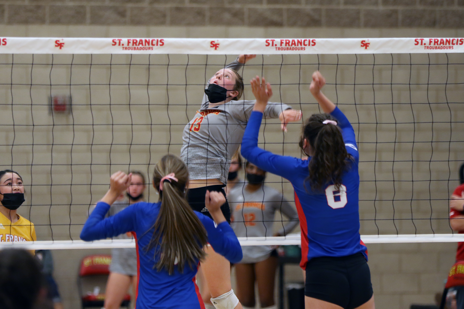 Olivia Mlikotin scored a team-leading 19 kills in Saturday's Holy Court battle with Christian Brothers. (Mark Honbo/SFHS Athletics)
