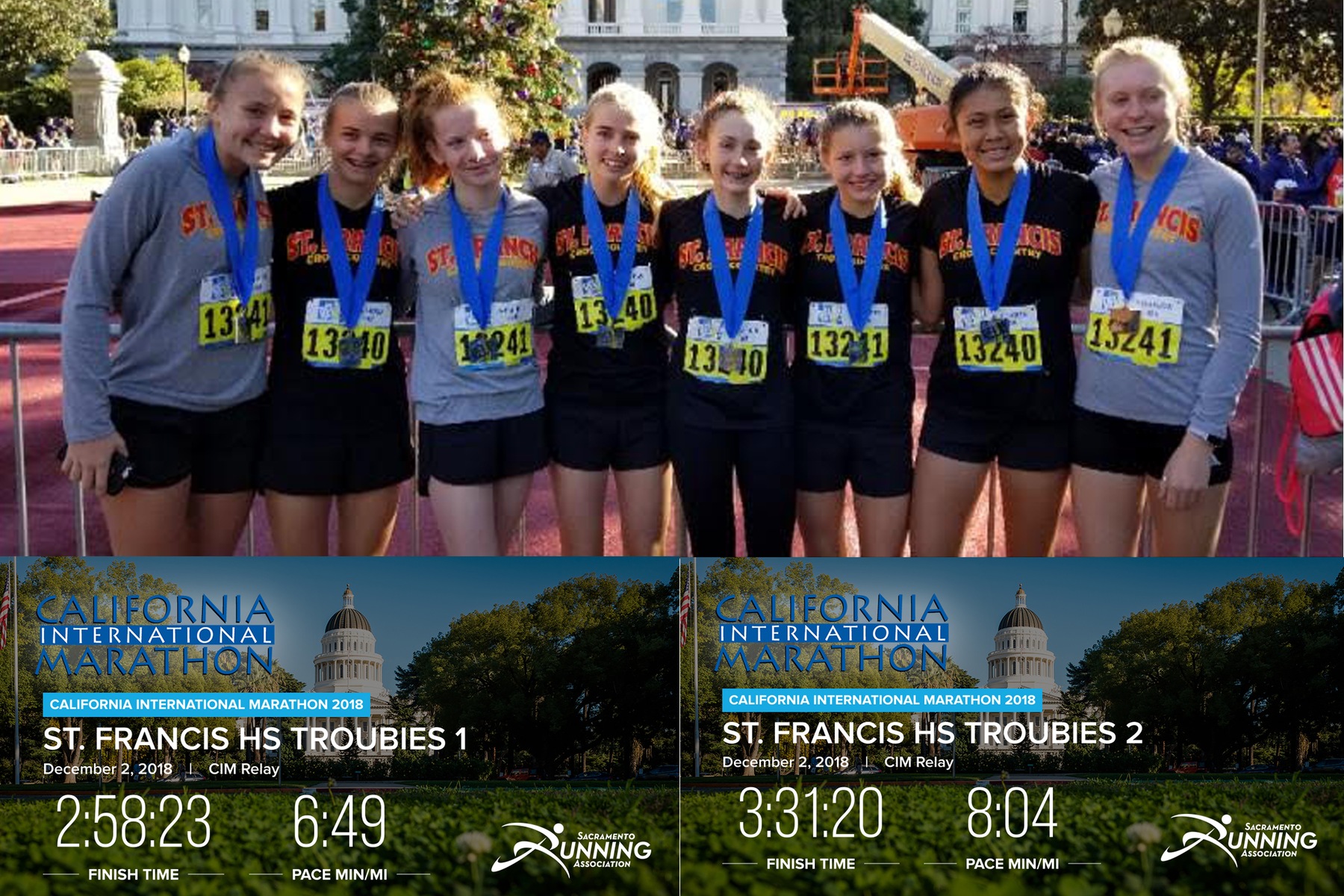 Cross Country Runners Run Marathon Relays at CIM